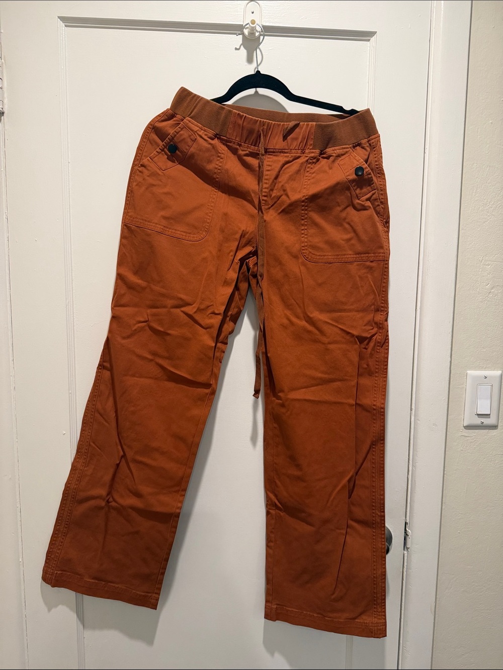 Men's Relaxed Drawstring Pants in Rust